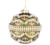 BIZZOTTO Sfera Pallina di Natale Beloved Verde 10cm Vetro
