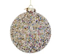 Bizzotto Sfera Pallina in Vetro per Albero di Natale Perline con Rubini 10cm Multicolore