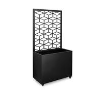 Bizzotto Silvy Geometric Fioriera Nero Acciaio 76×41×152 cm