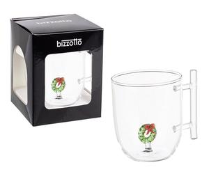 Bizzotto Tazza Mug Glamorize Corona Natale con Box