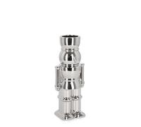 Bizzotto Vaso di Natale Walker Soldatino H 22,5 Cm 9 x 6,5 Cm Ceramica Argento