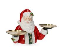 Bizzotto Vassoio 2 Piani Scott Babbo Natale H 46,8 Cm 76,3 x 44,5 Cm Poliresina Rosso Bianco