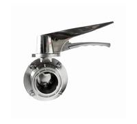 BJADUDJFB Tubo 57/63/76/89/102/108 mm x 2,5" 3" 3,5" 4" tri morsetto sanitario farfalla Squeeze Trigger valvola di controllo del flusso 304 Stainles(63 mmPipeOD K77,5 mm)