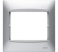 BJC EF-21211-PL Corallo 1 Orizzontale + Pannello intermedio integrato + Senza aste Telaio, Argento Luna