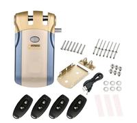 BJdfgE 019 Serratura elettrica Controllo wireless con telecomando Smart Lock Porta di sicurezza interna facile installazione(Gold)