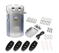 BJdfgE 019 Serratura elettrica Controllo wireless con telecomando Smart Lock Porta di sicurezza interna facile installazione(Silver Blue)