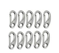 BJdfgE 10 PZ Moschettoni a Forma di Uovo in Acciaio Inox 304 40mm 50mm 70mm Lunghezza Sicurezza A Sgancio Rapido Molla Moschettone Collegamento(50mm)