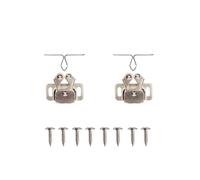 BJdfgE Fermaporta for mobili, color rame antico, armadio, porta a rulli, chiusura doppia, con riscontro e viti libere(Nickel 2pcs)