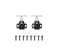 BJdfgE Fermaporta for mobili, color rame antico, armadio, porta a rulli, chiusura doppia, con riscontro e viti libere(Black Nickel 2pcs)