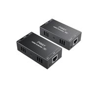 BJdfgE Kit trasmettitore e ricevitore video 1080P RJ45 Extender tramite cavo Ethernet Cat6 da 60 m, splitter 1X1 1X2 1X4 1X7(1TX-1RX-50M)