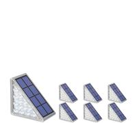 BJdfgE Lampada da gradino a LED Luce for scale solare impermeabile for esterni IP67 con lente Illuminazione decorativa di design antifurto for percorso del ponte giardino(5PCS,Multicolor)