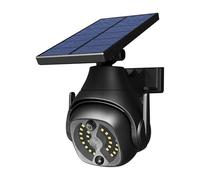 BJdfgE Lampada da parete solare con telecamera di sicurezza finta sensore movimento 3 modalità Luce esterna impermeabile IP65 for percorso giardino (Panel cant rotate)