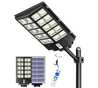 BJdfgE Lampione stradale solare SL-5200W, faro da esterno 520000LM, 6500K IP67 Luce di sicurezza dal tramonto all'alba con sensore movimento for parcheggio(SL 8600W)