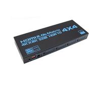 BJdfgE Switch matrice compatibile con 4x4, switch HDTV 4K HDR, splitter 4 ingressi e uscite, HDCP 2