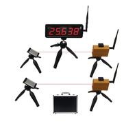 BJdfgE Timer Wireless Dual Race for Sprint, Pattinaggio a rotelle, Pista, Corsa, Ciclismo e cronometraggio in Moto con Timer InfrareRace(Red)