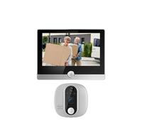 BJdfgE Videocitofono WiFi for appartamento Spioncino 2.4G Display IPS da 4.3 pollici Tuya APP 1080P for visione notturna visibile(Silver)