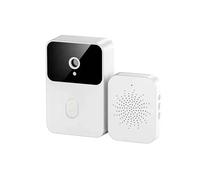 BJdfgE Videocitofono WiFi Telecamera HD wireless Rilevamento movimento PIR Allarme IR Sicurezza Smart Home Campanello for porta Citofono for la casa(Ordinary white)