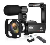 BJdfgE Videoregistratore digitale 4K ad alta definizione con microfono e touch screen for fotografia sportiva d'azione(D)
