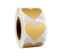 BJH Adesivi per grattter a forma di cuore Etichette Scratch Card Stickers Carte da Gratter Adesivi Decorazione DIY 2,5 cm Adesivo 300 Pezzi Oro