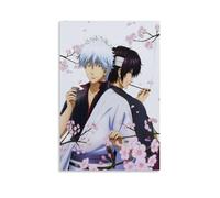 BJHIHSX Gintama - Poster decorativo da parete su tela, motivo: due coppie di vecchi nemici, stampa artistica moderna per camera da letto, 50 x 75 cm