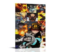 BJHIHSX Poster decorativo da parete a tema anime Fire Force, decorazione artistica da parete su tela, poster decorativo moderno per camera da letto, 30 x 45 cm
