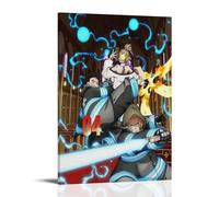 BJHIHSX Poster decorativo da parete a tema anime Fire Force su tela, stampa moderna, per camera da letto, per camera da letto, 50 x 75 cm