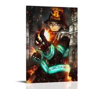 BJHIHSX Poster decorativo da parete a tema anime Fire Force su tela, stampa moderna, per camera da letto, per camera da letto, 30 x 45 cm