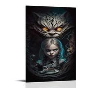 BJHIHSX Poster decorativo da parete con personaggi del film Alice nel paese delle meraviglie, stampa artistica su tela, poster decorativo moderno, per camera da letto, 20 x 30 cm