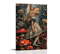BJHIHSX Poster decorativo da parete con personaggi del film Alice nel paese delle meraviglie, stampa artistica su tela, poster decorativo moderno per la camera da letto, 30 x 45 cm