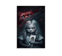 BJHIHSX Poster decorativo da parete con personaggi del film Alice nel paese delle meraviglie, stampa artistica su tela, poster decorativo moderno per camera da letto, 50 x 75 cm
