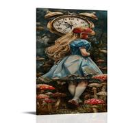 BJHIHSX Poster decorativo da parete con personaggi del film Alice nel paese delle meraviglie, stampa artistica moderna su tela, poster decorativo per la camera da letto (50 x 75 cm)