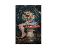BJHIHSX Poster decorativo da parete del film Alice nel paese delle meraviglie, stampa artistica su tela, poster decorativo moderno per camera da letto, 60 x 90 cm
