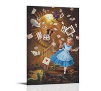 BJHIHSX Poster decorativo da parete del film Alice nel paese delle meraviglie, stampa artistica su tela, poster decorativo moderno per camera da letto, 50 x 75 cm