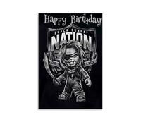 BJHIHSX Poster decorativo da parete in bianco e nero con il culto di Chucky, stampa artistica su tela, poster decorativo moderno per camera da letto, 20 x 30 cm