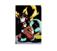 BJHIHSX Poster decorativo da parete su tela a tema anime Fire Force Tamaki, stampa moderna, per camera da letto, per camera da letto, 60 x 90 cm