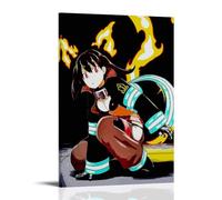 BJHIHSX Poster decorativo da parete su tela a tema anime Fire Force Tamaki, stampa moderna, per camera da letto, per camera da letto, 60 x 90 cm