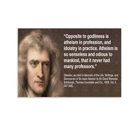 BJHIHSX Poster decorativo da parete su tela, con citazione di Sir Isaac Newton, stile vintage, decorazione moderna per camera da letto, per la camera da letto, 60 x 90 cm