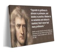 BJHIHSX Poster decorativo da parete su tela, con citazione di Sir Isaac Newton, stile vintage, decorazione moderna per camera da letto, per la camera da letto, 60 x 90 cm