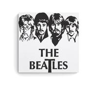 BJHIHSX Poster decorativo da parete su tela con i Beatles in bianco e nero, stampa moderna per camera da letto, 50 x 50 cm