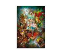 BJHIHSX Poster decorativo da parete su tela con personaggi del film Alice nel paese delle meraviglie, stampa moderna, per camera da letto, 40 x 60 cm