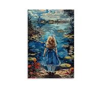 BJHIHSX Poster decorativo da parete su tela con personaggi di Alice nel paese delle meraviglie del film "Alice nel paese delle meraviglie", poster decorativo moderno per camera da letto, 40 x 60 cm