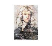 BJHIHSX Poster decorativo da parete su tela, con personaggi di Sir Isaac Newton, stampa moderna, per camera da letto, per camera da letto, 20 x 30 cm