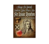 BJHIHSX Poster decorativo da parete su tela di Sir Isaac Newton e Apple, poster decorativo moderno per la camera da letto, per la camera da letto, 30 x 45 cm
