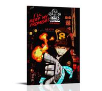 BJHIHSX Poster decorativo da parete su tela, motivo anime Fire Force con personaggi principali, stampa moderna, per camera da letto, 40 x 60 cm