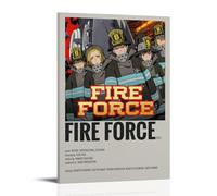 BJHIHSX Poster decorativo da parete su tela, motivo: anime Fire Force, stile minimalista, stampa moderna, per camera da letto, per camera da letto, 50 x 75 cm