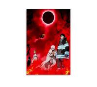BJHIHSX Poster decorativo da parete su tela, motivo: Fire Force Season 2, stampa artistica moderna, per camera da letto, per camera da letto, 60 x 90 cm