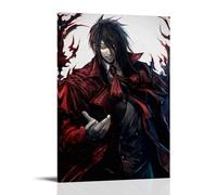 BJHIHSX Poster decorativo da parete su tela, motivo "Il Signore dei vampiri" di Hellsing, poster decorativo moderno per camera da letto, per camera da letto (60 x 90 cm)