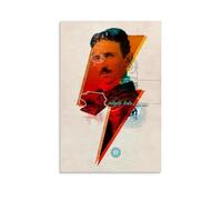 BJHIHSX Stampa artistica da parete su tela, motivo: inventor Nikola Tesla, decorazione moderna per camera da letto, 20 x 30 cm