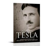 BJHIHSX Stampa artistica da parete su tela, motivo "Inventor Nikola Tesla, in bianco e nero, decorazione artistica da parete, poster moderno per camera da letto, 50 x 75 cm
