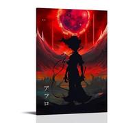 BJHIHSX Stampa artistica da parete su tela, motivo: samurai afro, poster decorativo moderno per camera da letto, 30 x 45 cm